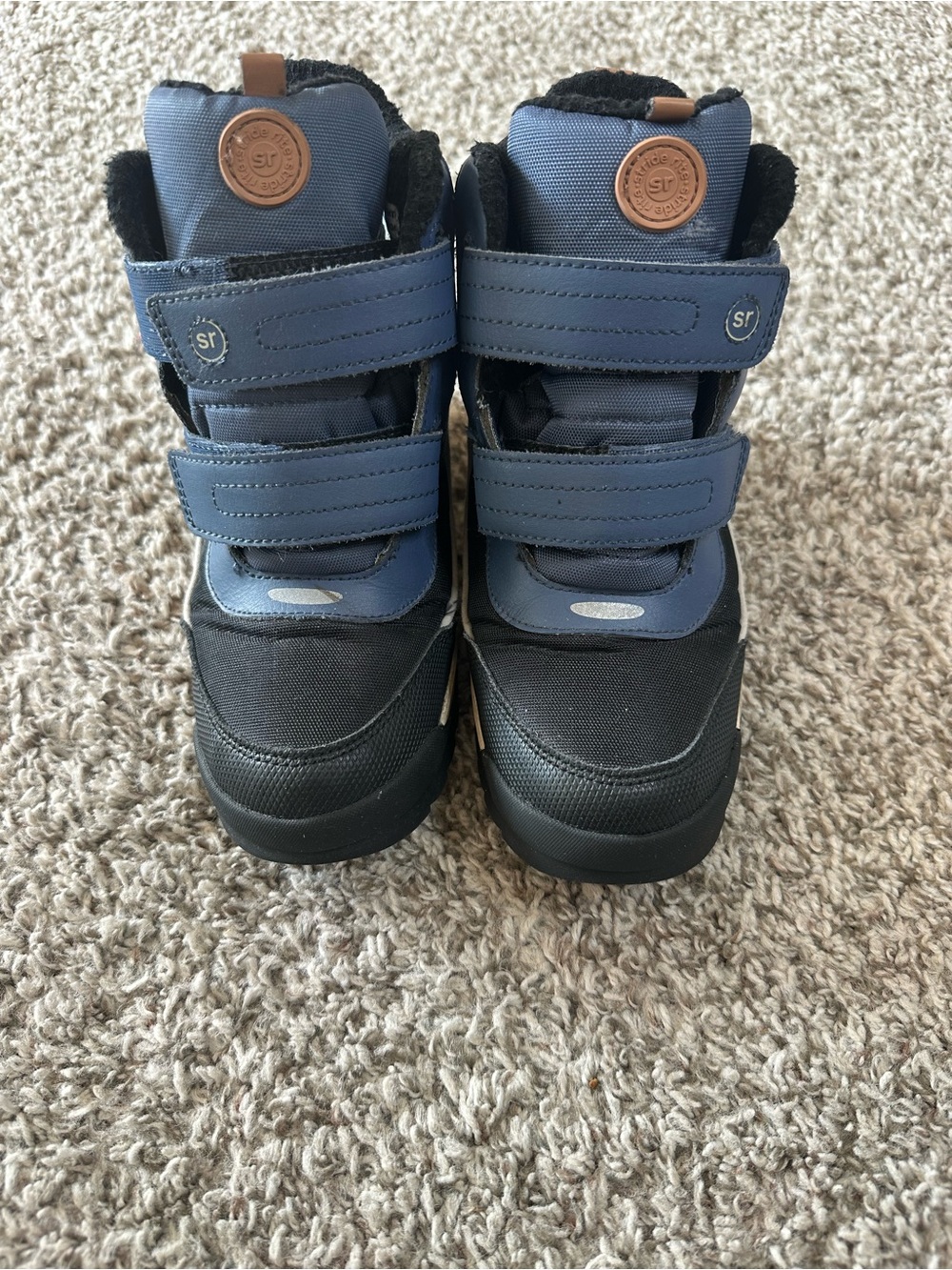 ❄️⛄️Stride Rite Blue and Black Waterproof Snow Boots Boys-2w⛄️❄️